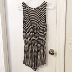 Black & White Striped Romper